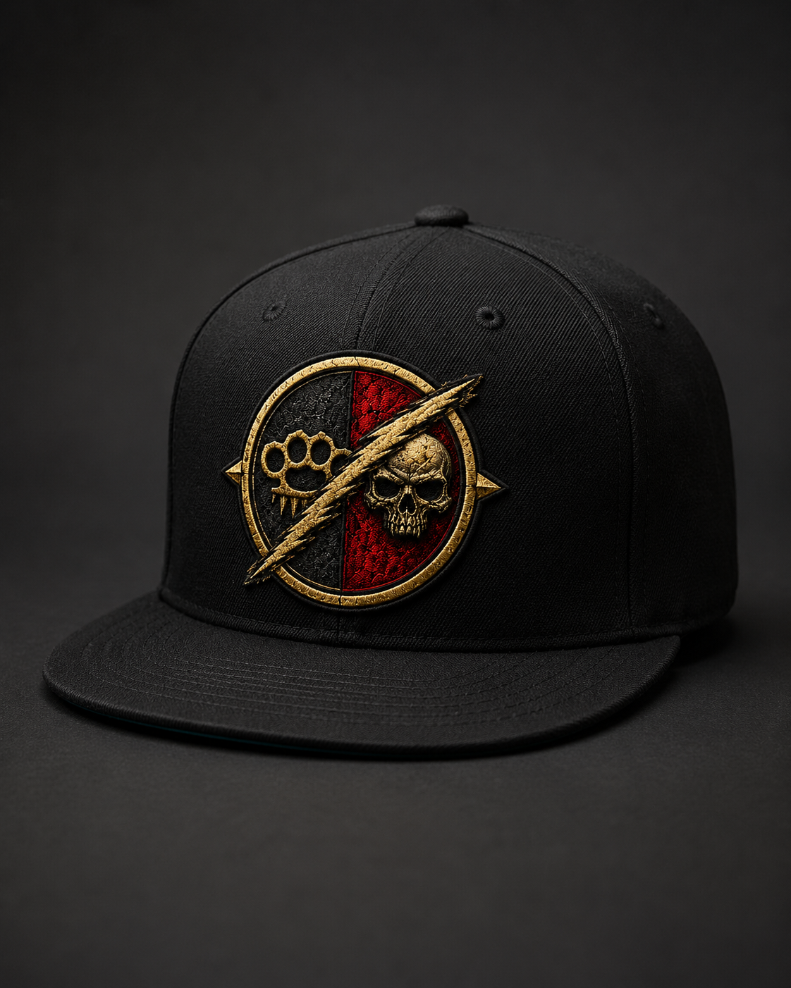 Bad Dudes black snapback with embroidered patch