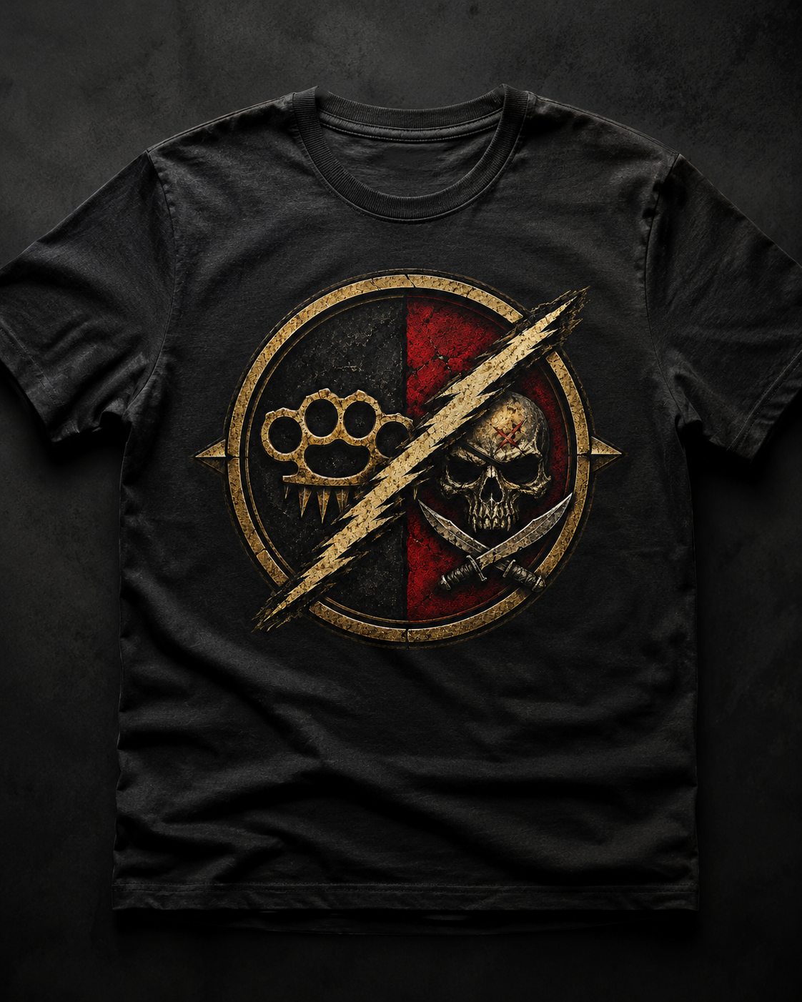 Bad Dudes black t-shirt with front logo print